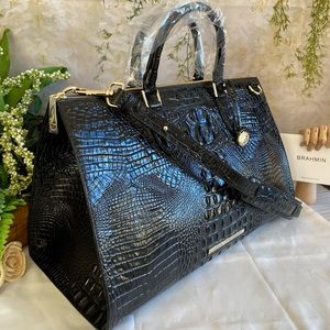 ♥️🎄⛄️🎄SALE!!♠️BRAHMIN TRAVEL BAG♠️BLACK ANYWHERE WEEKENDER / CARRYON NWT